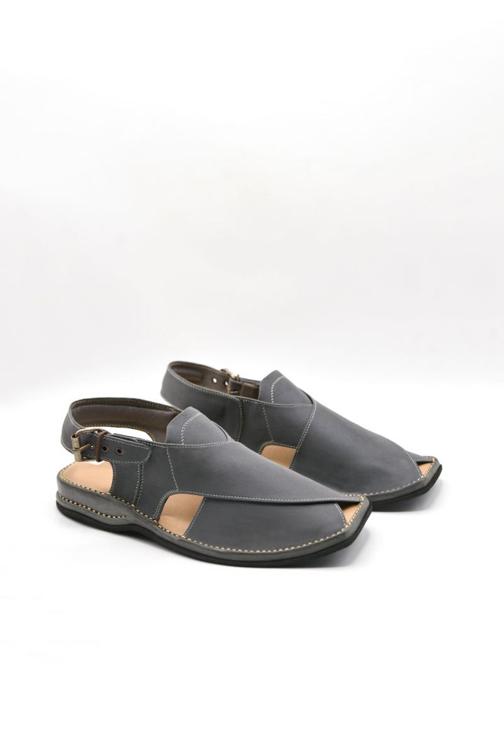 AlifYay Men Charsadda Grey Peshawri Chappal AY FW13