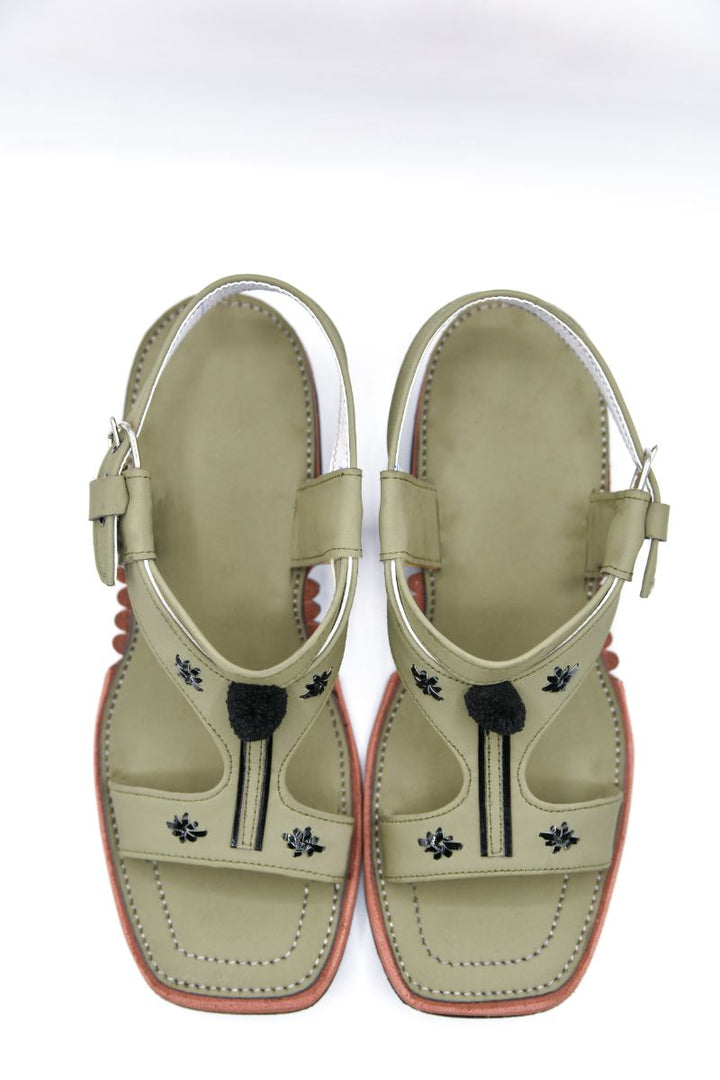 AlifYay Men Karachi Green  Peshawri Chappal  AY FW16