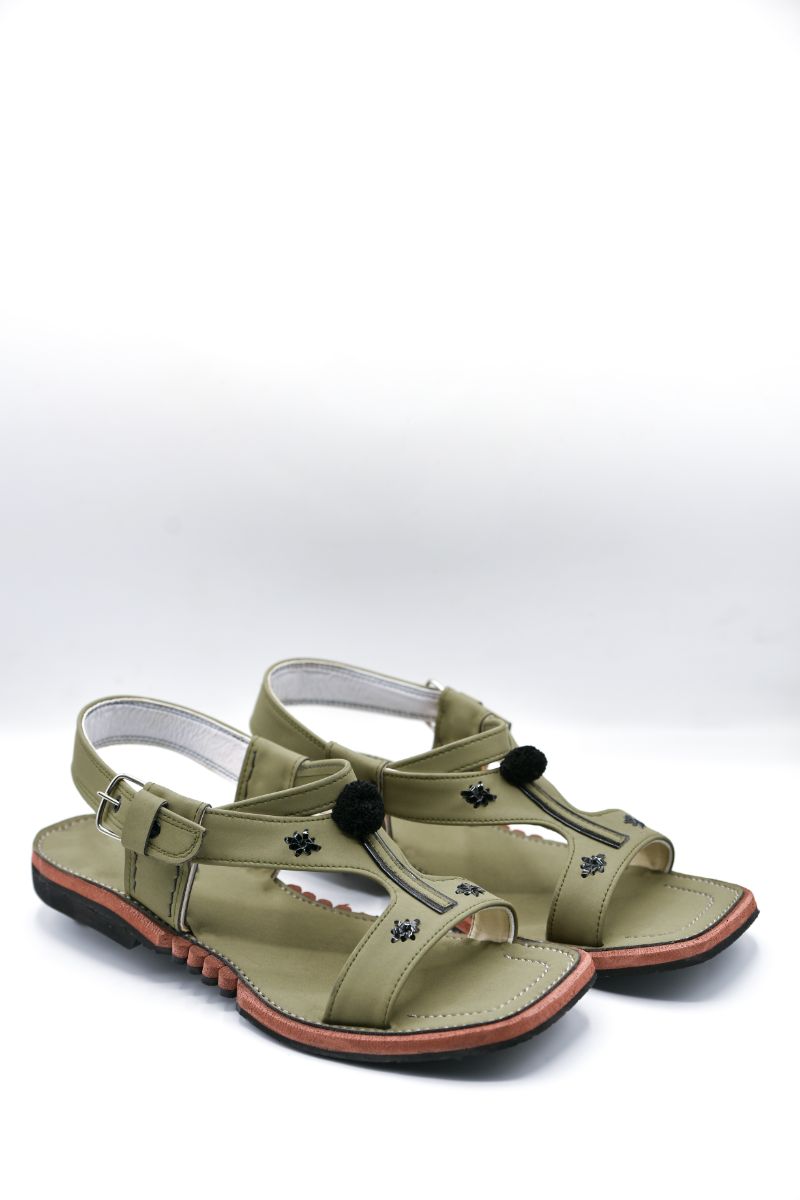 AlifYay Men Karachi Green  Peshawri Chappal  AY FW16