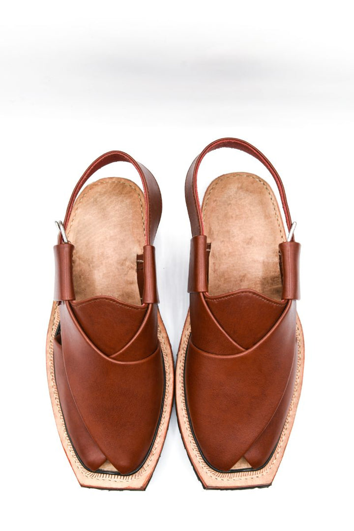 AlifYay Men Nyrosi Brown(plain) Peshawri Chappal Black AY FW17