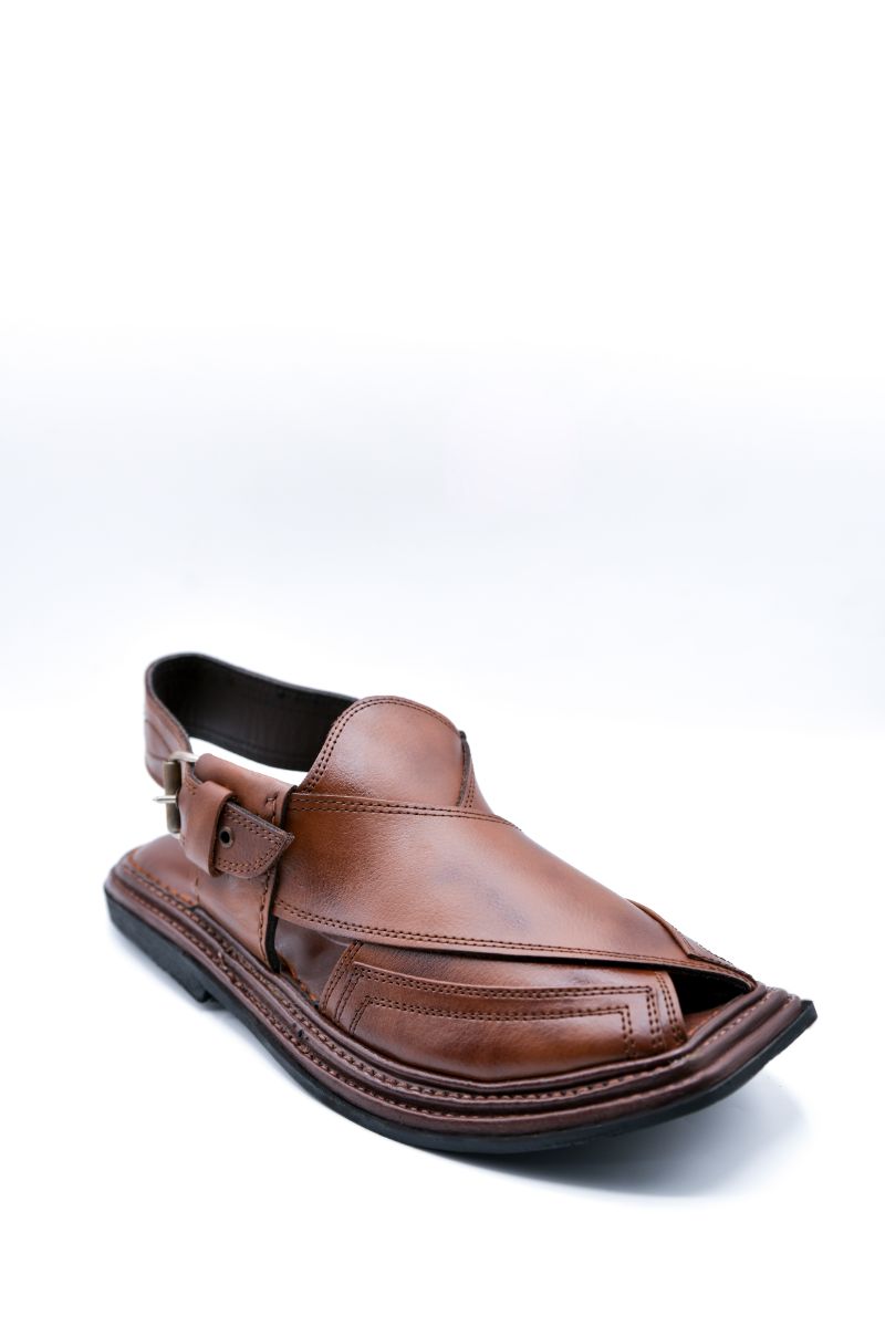AlifYay Men Peshawar Zalmi Brown(texture) Peshawri Chappal  AY FW 20