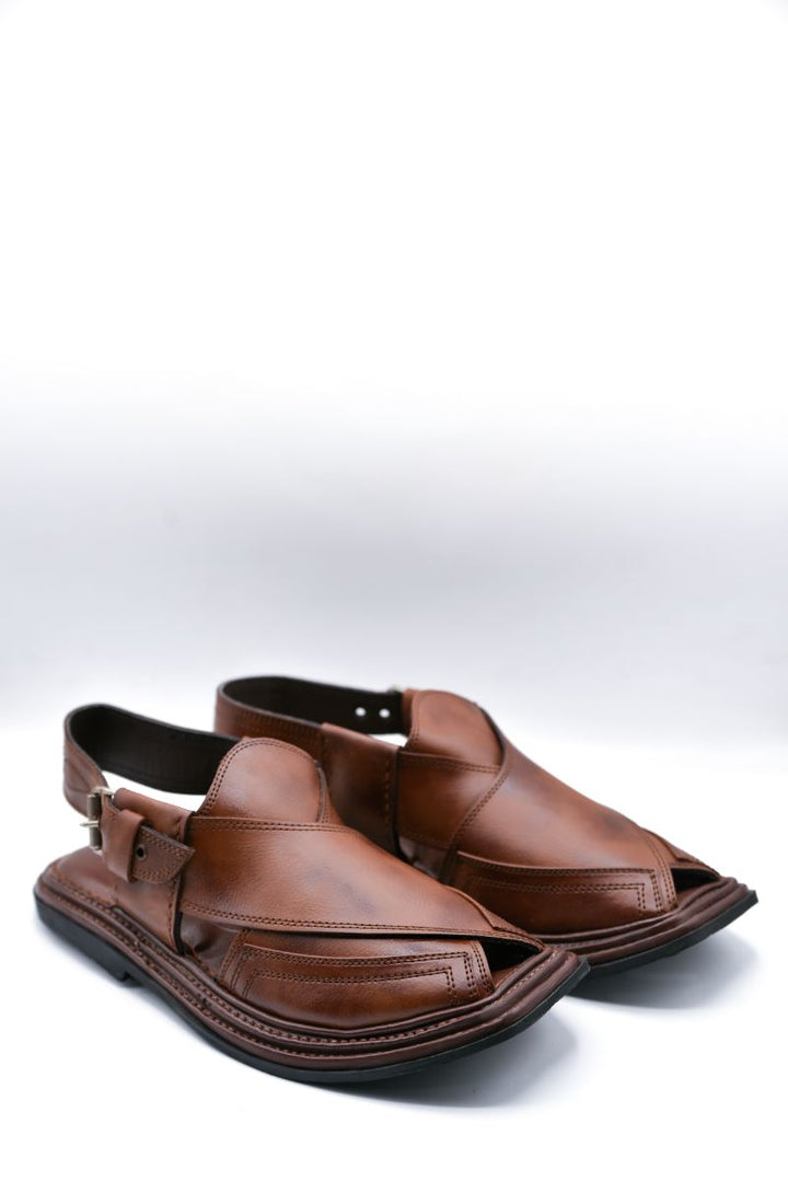 AlifYay Men Peshawar Zalmi Brown(texture) Peshawri Chappal  AY FW 20