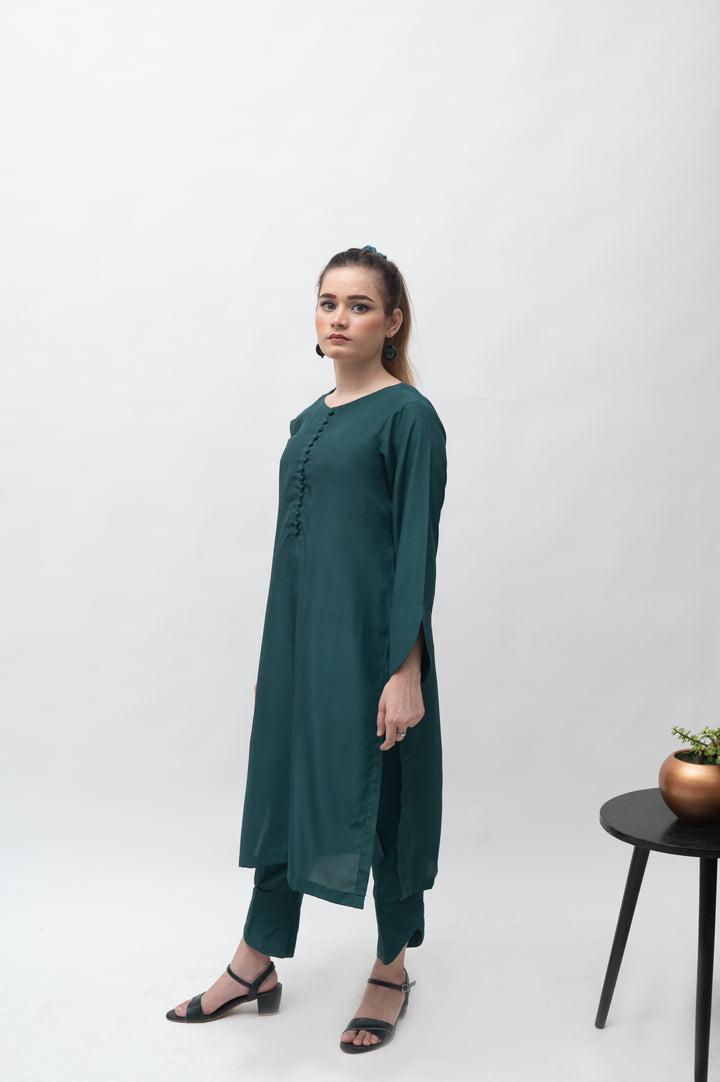 Alifyay - Green - Crepe - 3 Piece