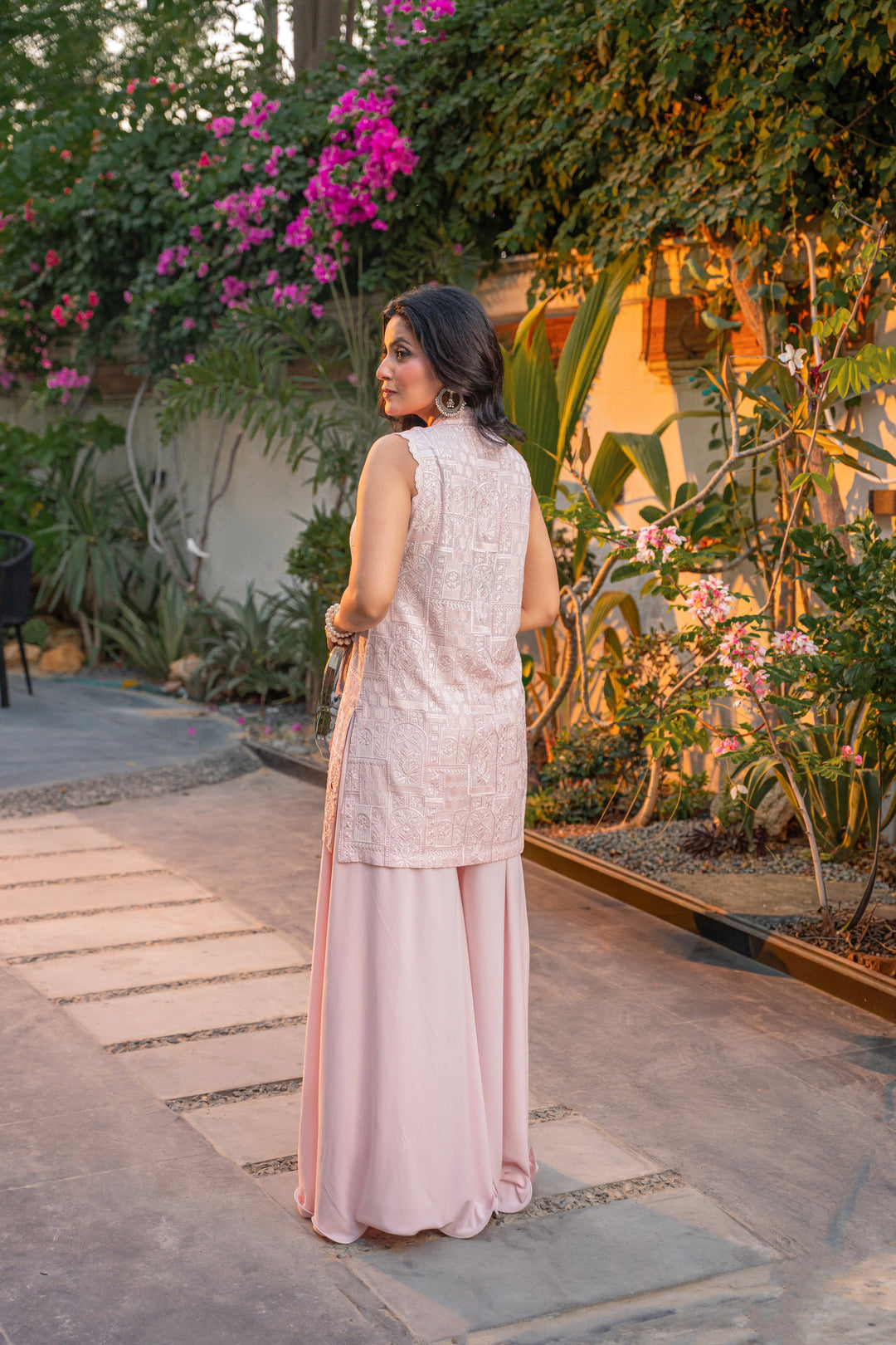 Alishba Kashif - Fleur De Lune Satin, Silk Suit For Women - Pink - 2 Piece