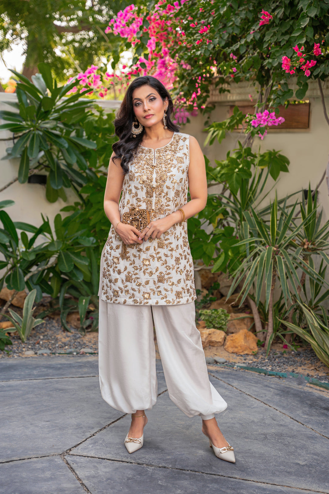Alishba Kashif - Mehr Silk Suit For Women - White - 3 Piece