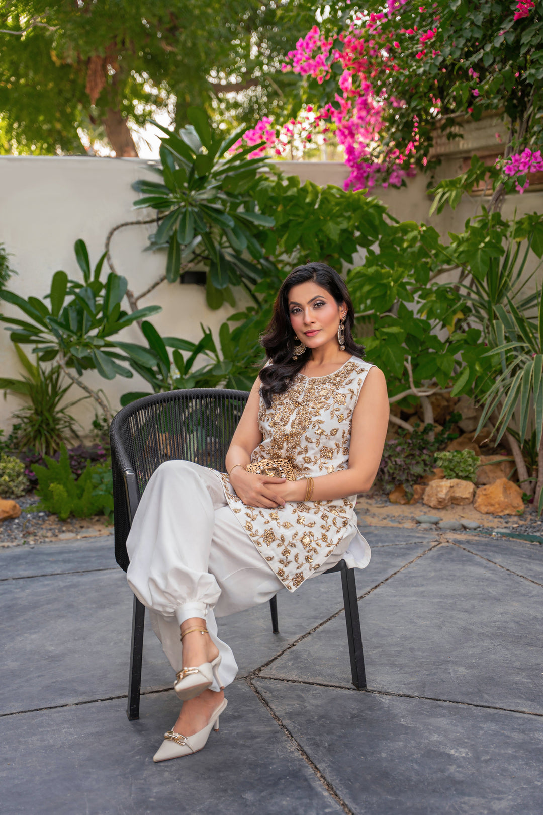 Alishba Kashif - Mehr Silk Suit For Women - White - 3 Piece