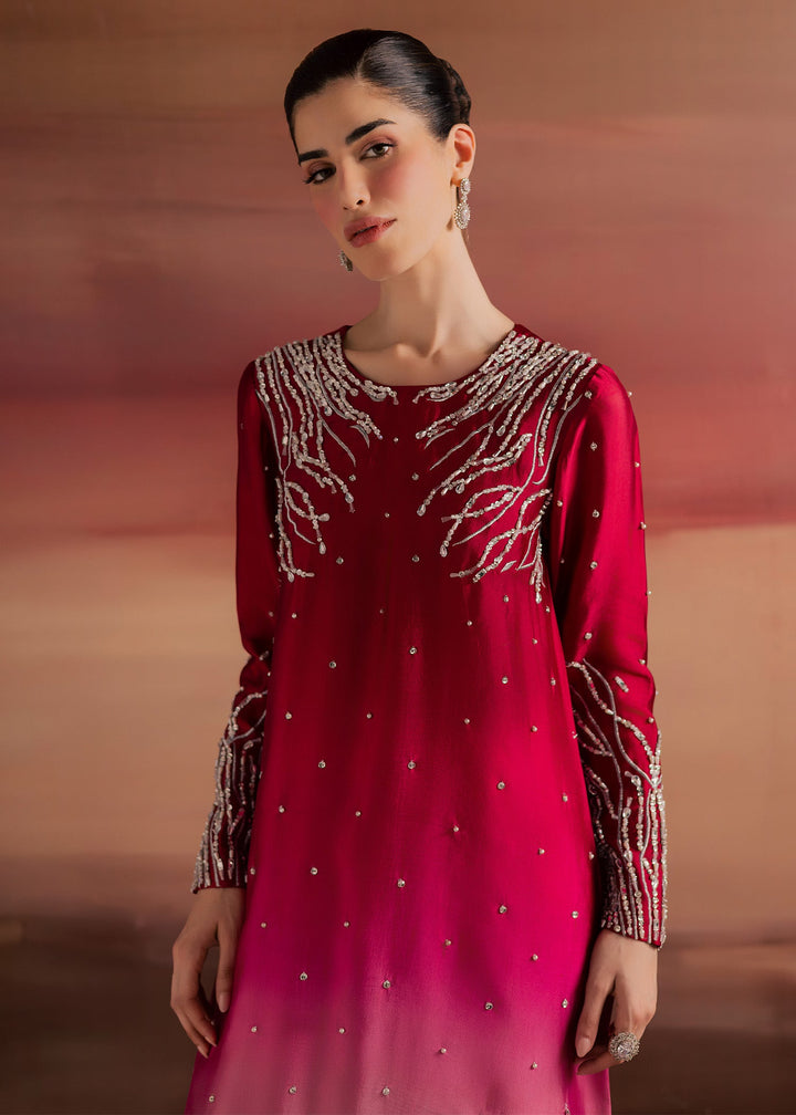 Allure By Ih - Balance Tussel Silk Suit For Women - Ombre - 3 Piece