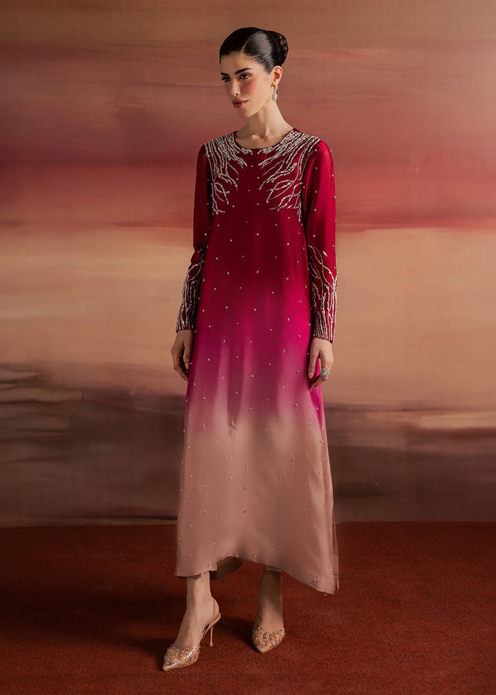 Allure By Ih - Balance Tussel Silk Suit For Women - Ombre - 3 Piece