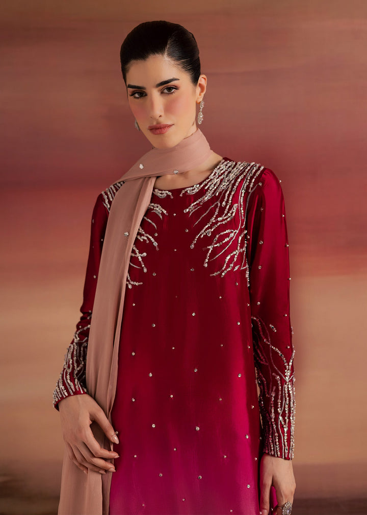 Allure By Ih - Balance Tussel Silk Suit For Women - Ombre - 3 Piece