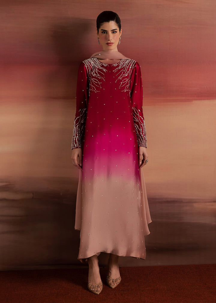 Allure By Ih - Balance Tussel Silk Suit For Women - Ombre - 3 Piece