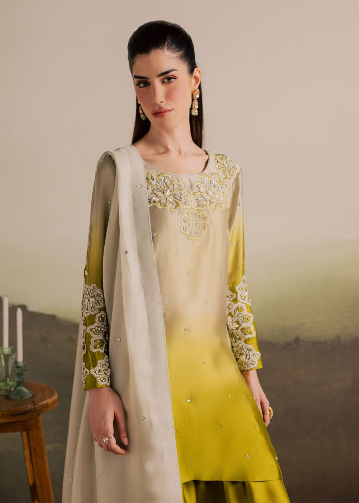 Allure By Ih - Loop Tussel Silk Suit For Women - Ombre - 3 Piece