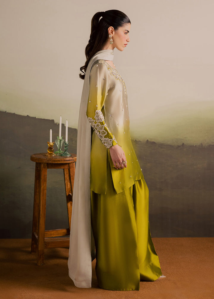 Allure By Ih - Loop Tussel Silk Suit For Women - Ombre - 3 Piece