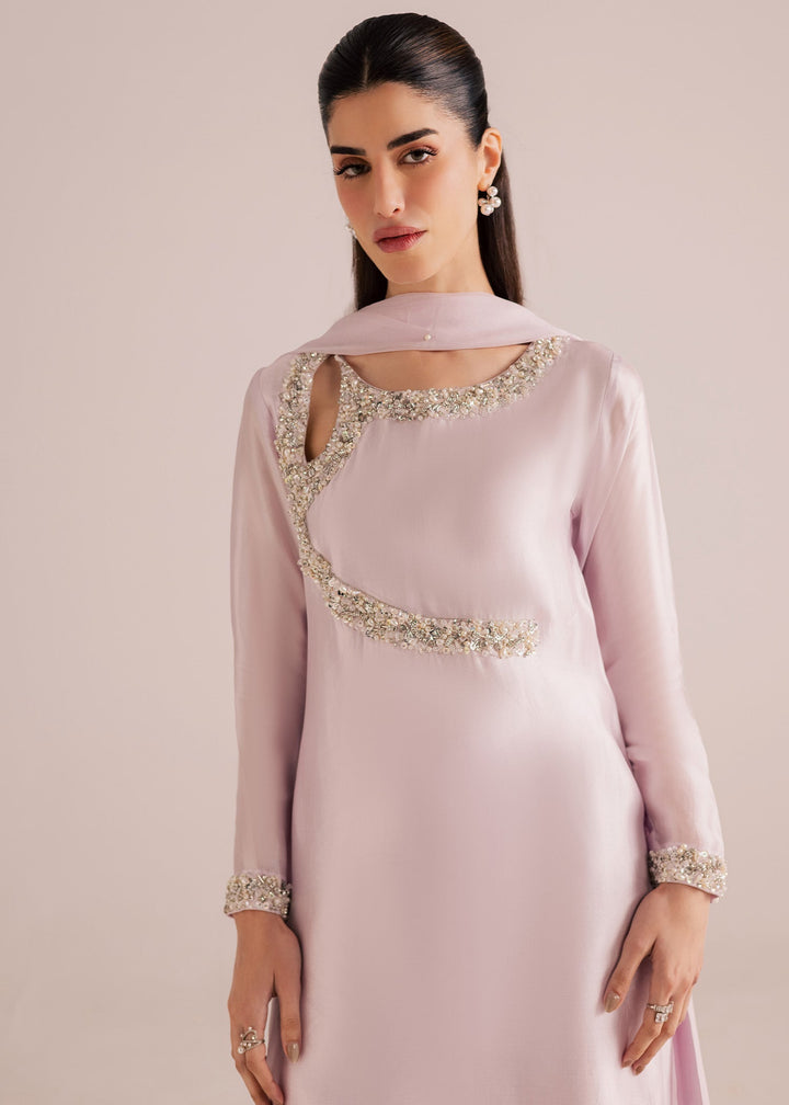 Allure By Ih - Silver Tussel Silk Suit For Women - Silver - 3 Piece