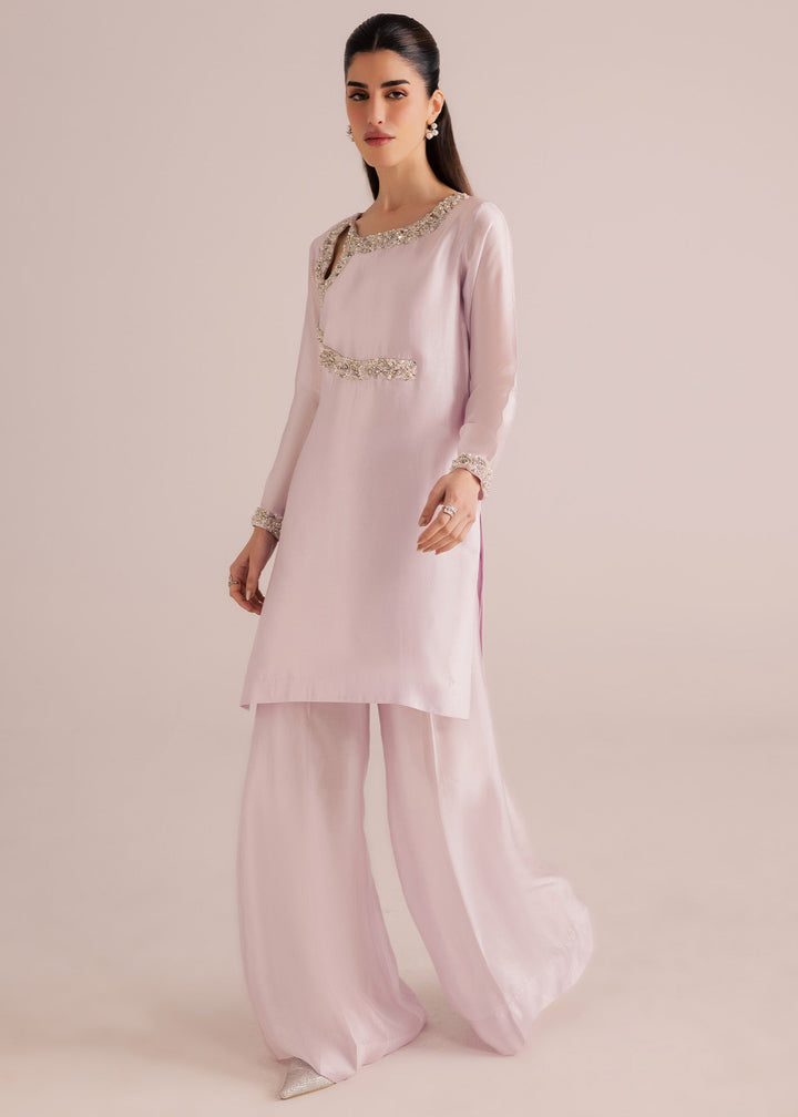 Allure By Ih - Silver Tussel Silk Suit For Women - Silver - 3 Piece