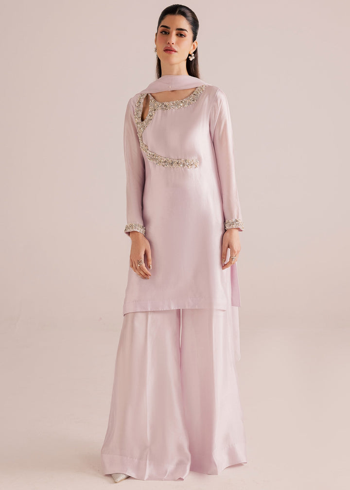 Allure By Ih - Silver Tussel Silk Suit For Women - Silver - 3 Piece