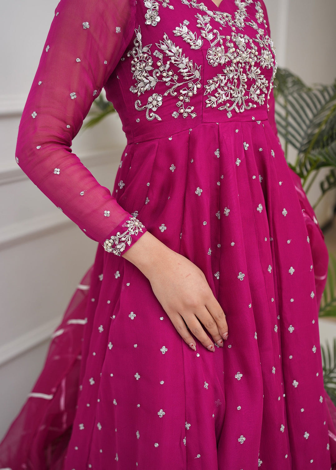 Allure By Ih - Very Berry Jacquard Lehenga For Women - Plum - 3 Piece