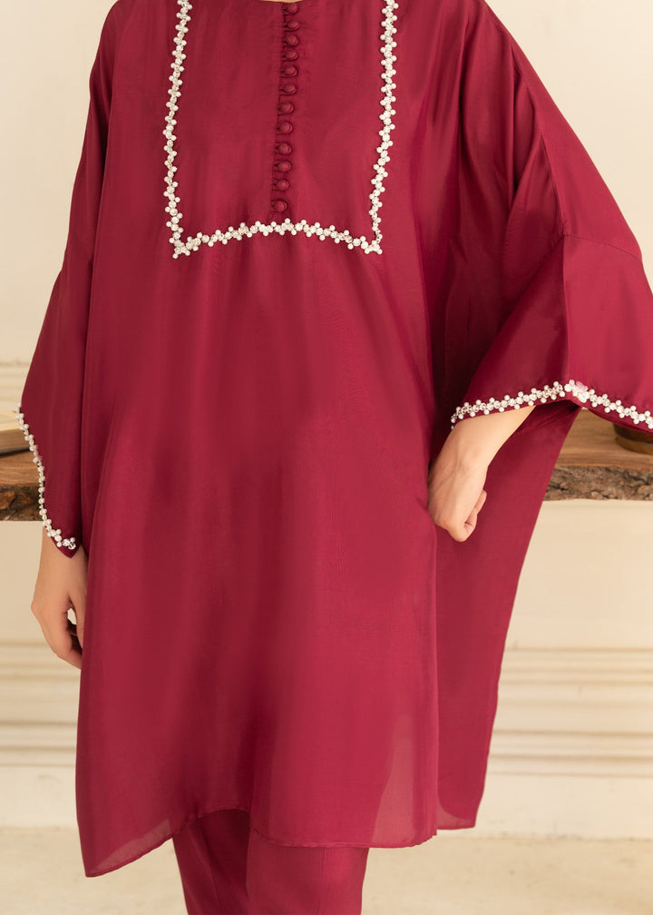 Allure by IH - AZME Thai Silk Suit For Women - Maroon - 2 Piece