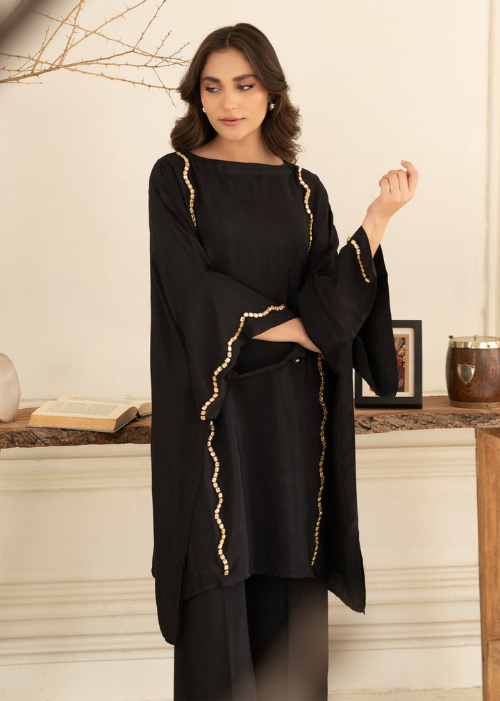 Allure by IH - NEHMA Thai Silk Suit For Women - Black - 2 Piece