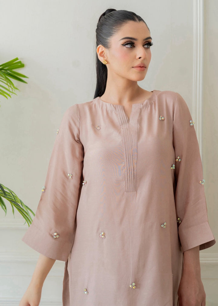 Allure by Ih - GLORIA Thai Silk Suit For Women - Dusty Rose - 2 Piece