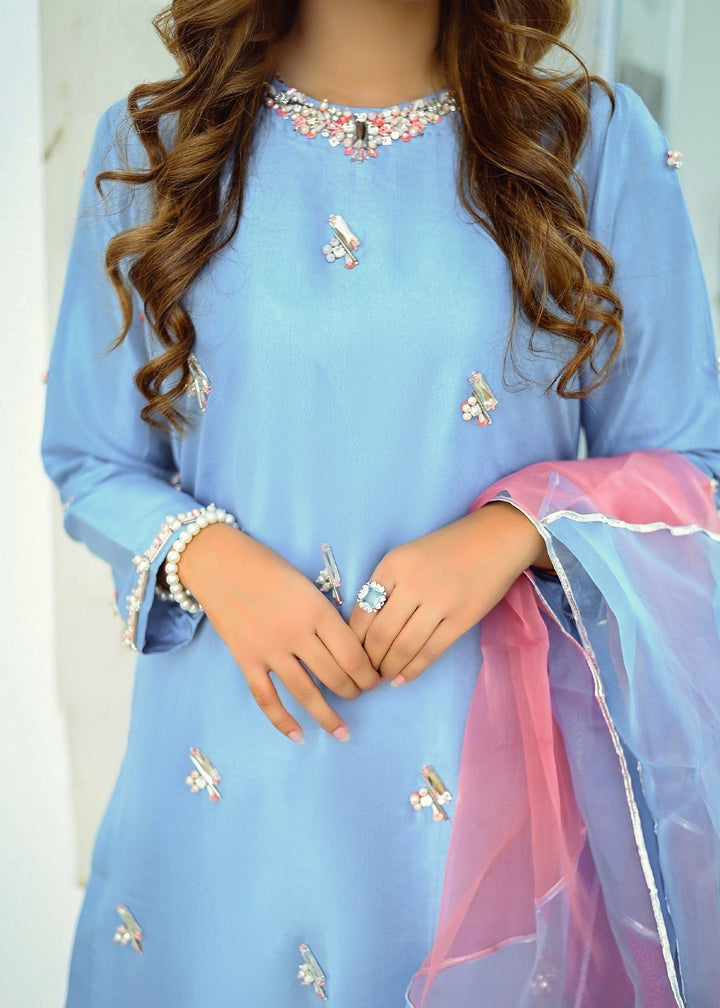 Allure by Ih - ILLUSION - Katan Silk - Blue - 3 Piece