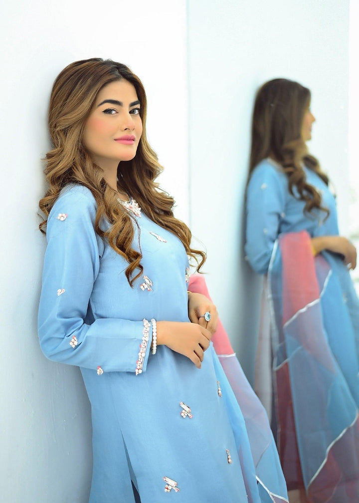Allure by Ih - ILLUSION - Katan Silk - Blue - 3 Piece