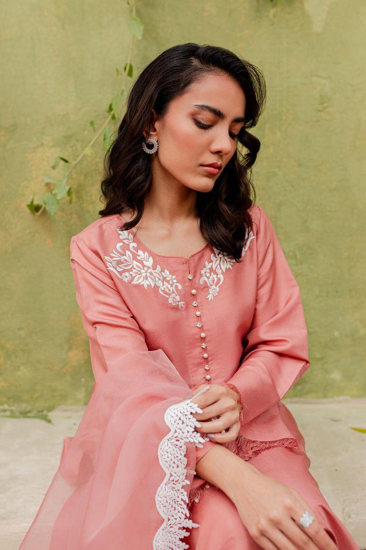 Allure by Ih - LILLY Silk Suit For Women - Rose Pink - 3 Piece