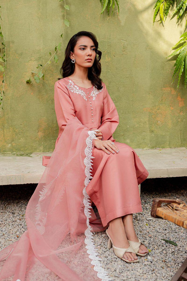 Allure by Ih - LILLY Silk Suit For Women - Rose Pink - 3 Piece