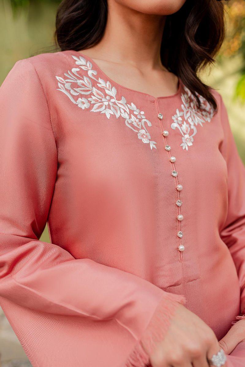 Allure by Ih - LILLY Silk Suit For Women - Rose Pink - 3 Piece