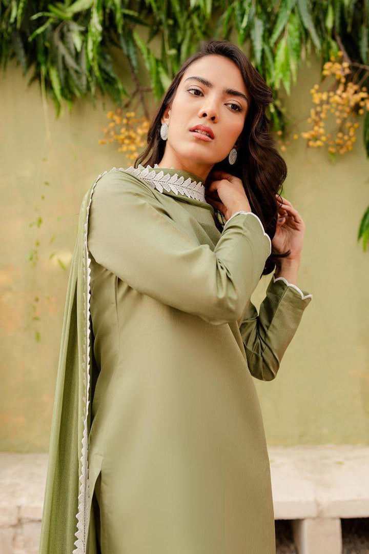 Allure by Ih - SAGE Silk Suit For Women - Matcha Green - 3 Piece