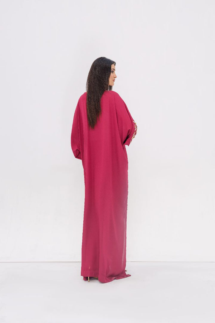 Anayra Amal - Azal Grip Georgette Embroidered Suit For Women - Magenta - 2 Piece