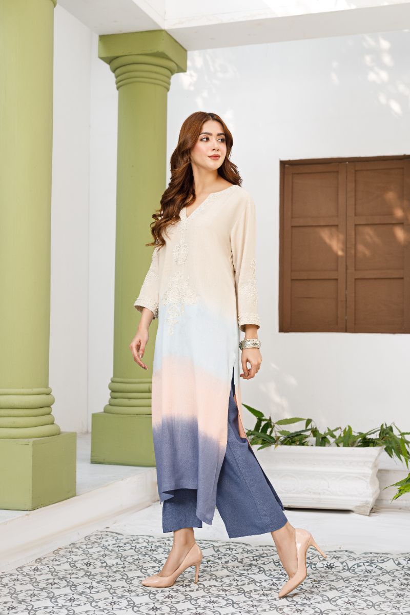 Anayra Amal - Fiza Soft Karandi Embroidered Suit For Women - Multi - 3 Piece