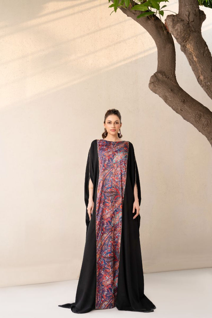 Anayra Amal - Grip Georgette Qalamkar Printed Shirt For Women - Black - 1 Piece