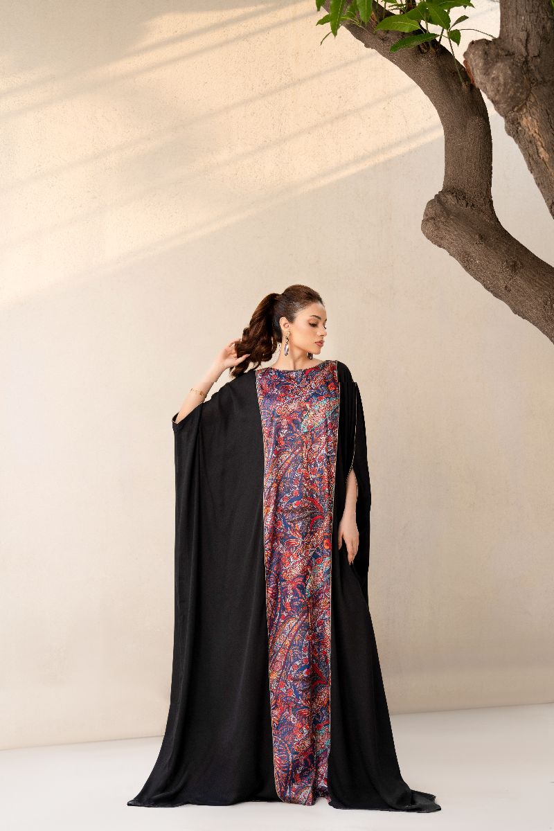 Anayra Amal - Grip Georgette Qalamkar Printed Shirt For Women - Black - 1 Piece