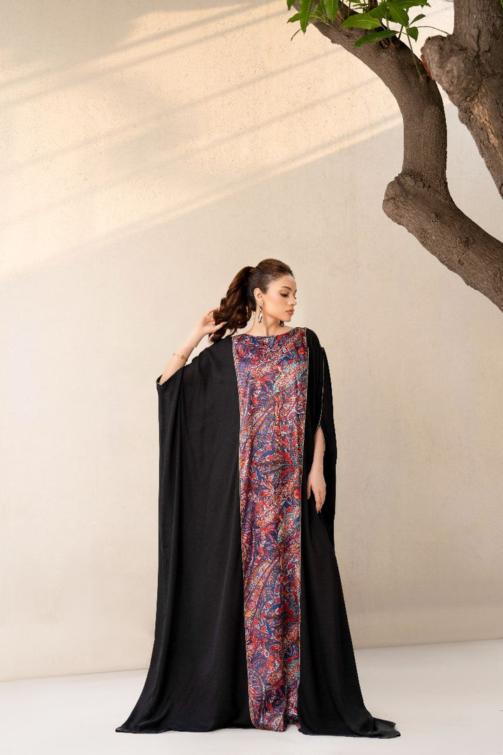 Anayra Amal - Grip Georgette Qalamkar Printed Shirt For Women - Black - 1 Piece