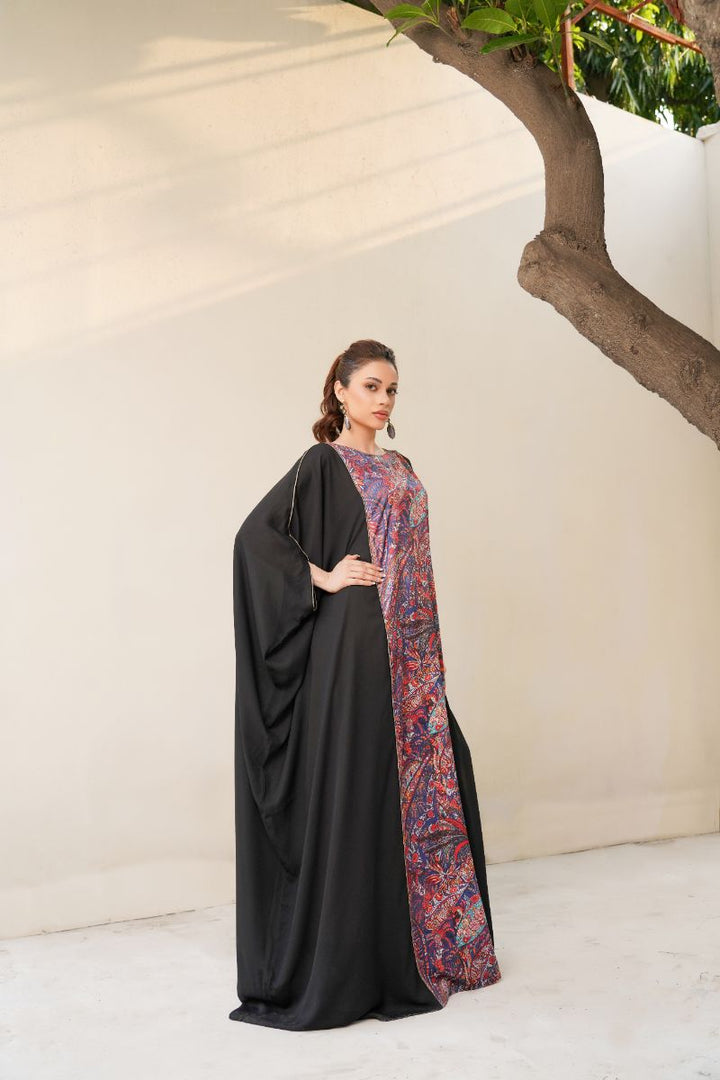 Anayra Amal - Grip Georgette Qalamkar Printed Shirt For Women - Black - 1 Piece