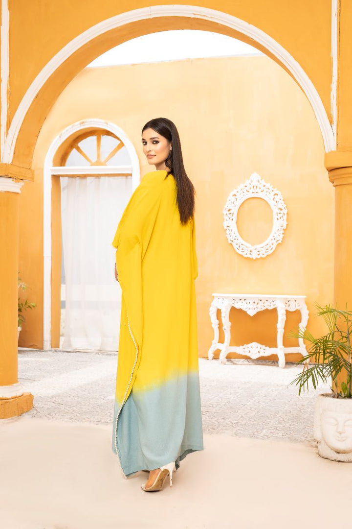 Anayra Amal - Naqsh Grip Georgette Hand Work Suit For Women - Yellow - 2 Piece