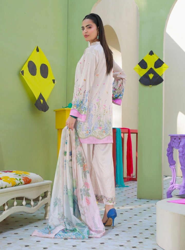 Anayra Amal - Parsley Grip Soft Static Printed Suit For Women - 3 Piece