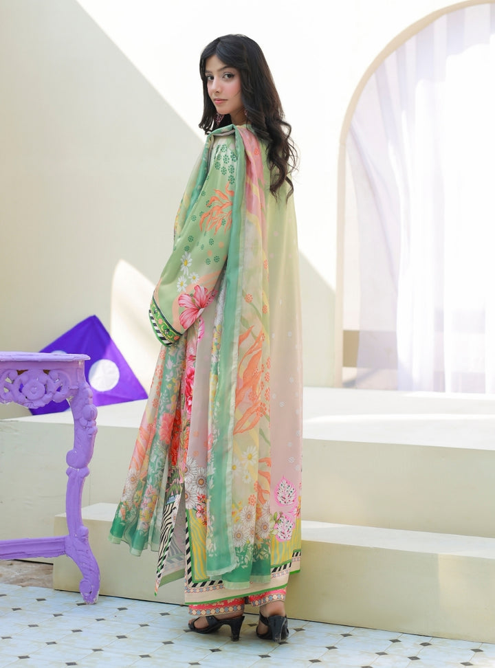 Anayra Amal - Parsley Grip Still Motion Printed Suit For Women - 3 Piece