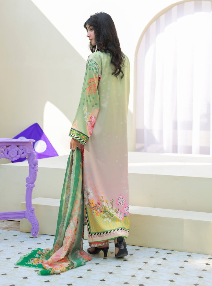 Anayra Amal - Parsley Grip Still Motion Printed Suit For Women - 3 Piece