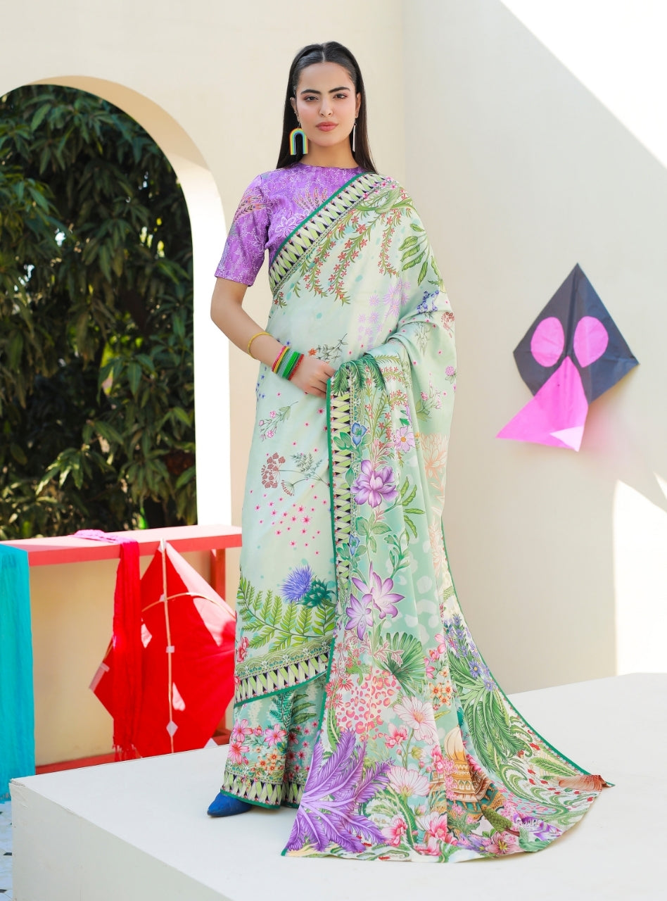 Anayra Amal - Parsley Grip The Print Room Printed Suit For Women - 2 Piece