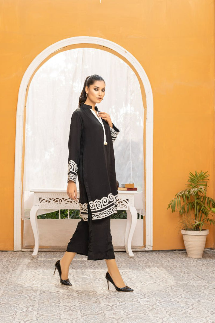 Anayra Amal - Simt - Black - Dull Silk - 2 Piece