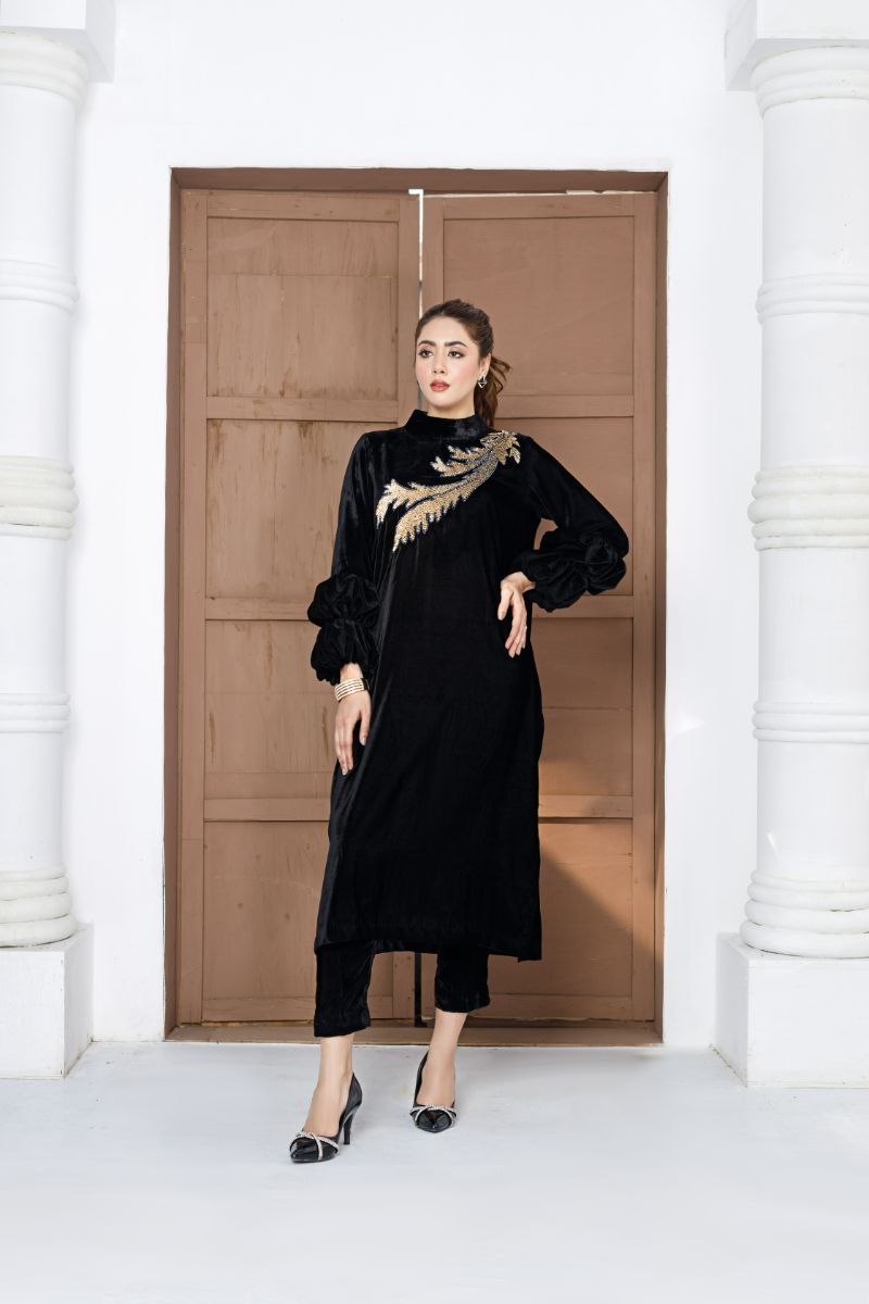 Anayra Amal - Sitara - Black - Velvet - 2 Piece