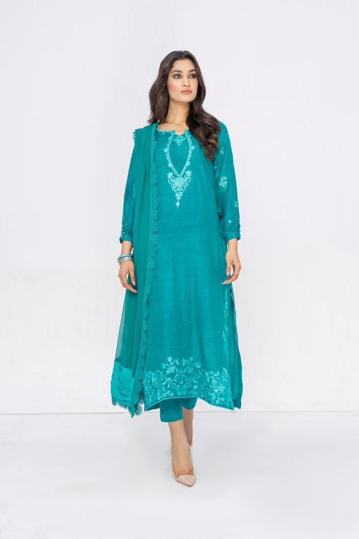 Anayra Amal - Tabeer - Sea Green - Korean Silk - 3 Piece