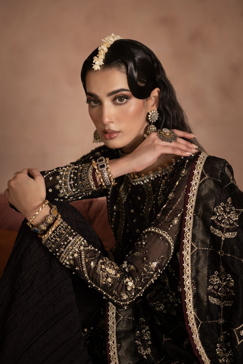 Anayra Amal - Zahab - Black - Organza - 3 Piece