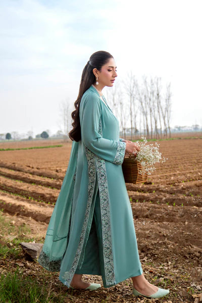 Natasha Kamal - Gorgette Chiffon Ania Suit For Women - Green - 3 Piece