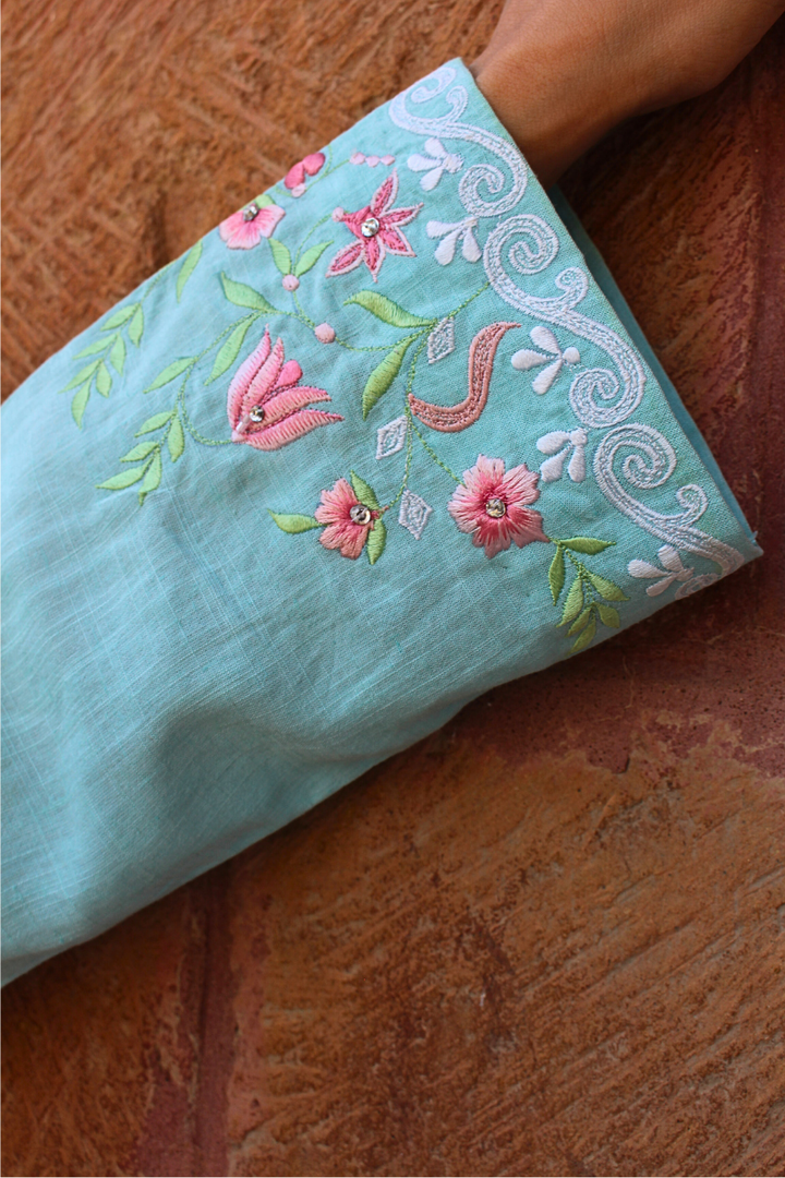 Nazia and Parisa - Aqua - Blue - Lawn - 2 Piece