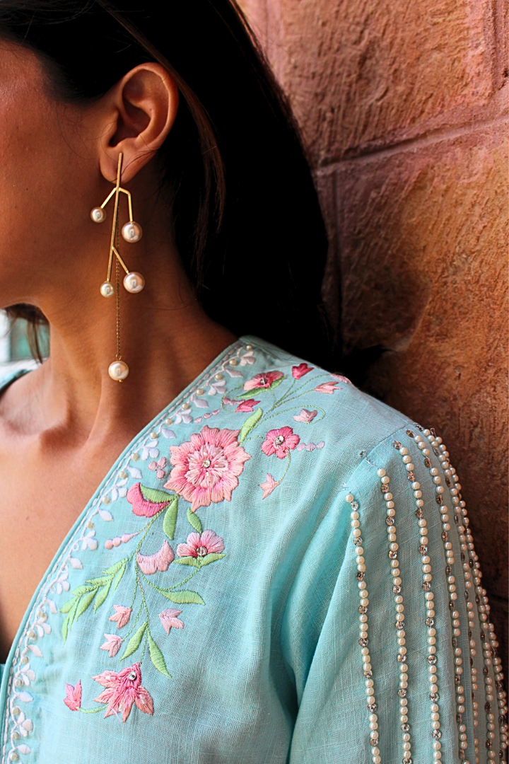 Nazia and Parisa - Aqua - Blue - Lawn - 2 Piece