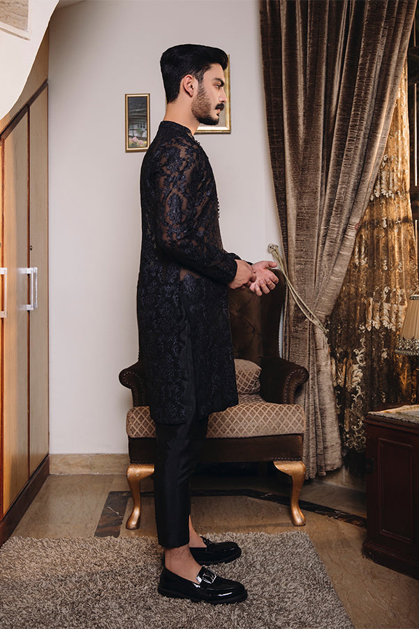 Arif Ashraf - Ayzaz - Black - Organza - 2 Piece
