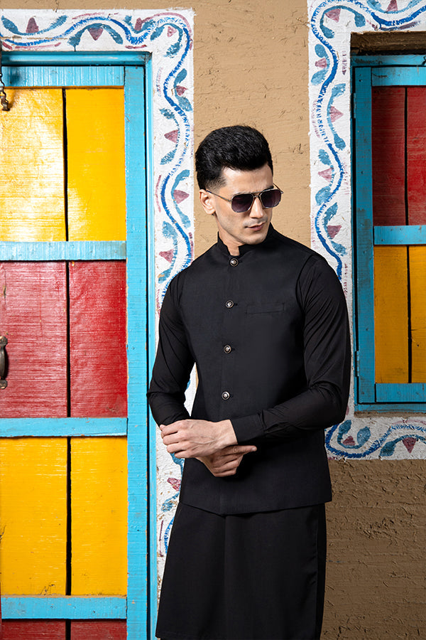 Arif Ashraf - Boski Black Waistcoat - 1 Piece