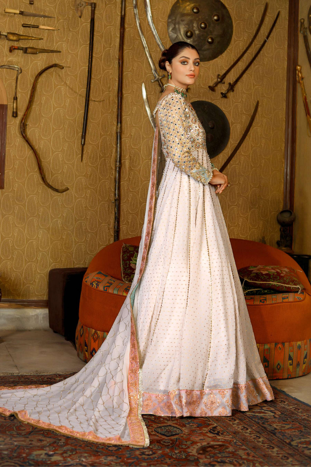 Arif Ashraf - Chandini - Off white - Chiffon - 2 Piece